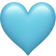 Light blue heart sticker