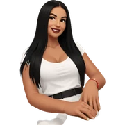 smiling girl in white shirt sticker