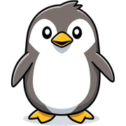 An angry penguin sticker