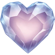 crystal clear heart sticker