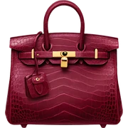 Burgundy crocodile birkin sticker