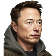 elon musk as homeless sticker