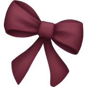 Maroon bow sticker