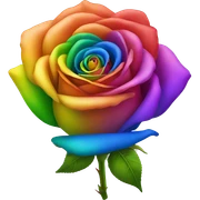 rainbow rose  sticker