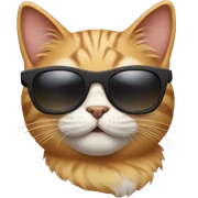Cat with sunglasses sticker