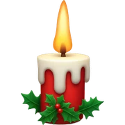 christmas candle sticker