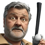 old man with grey hair sticker