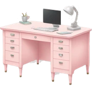 pastel pink desk sticker