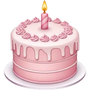 Soft pink cake sticker