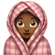 girl in a blanket sticker