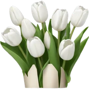 White tulips sticker