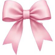 light pink ribbon bow sticker