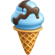 Blue ice cream sticker