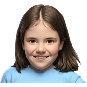 smiling boy with brown hair sticker