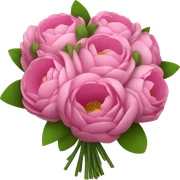 bouquet of piones sticker