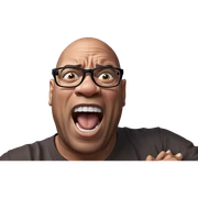 boy with glasses expressing surprise sticker