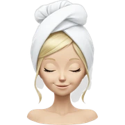 blonde girl with closed eyes sticker