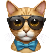 Cat with sunglasses sticker