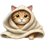Cat in blanket  sticker