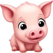 cute baby pig sticker