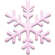 pastel pink snowflake  sticker