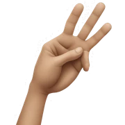 hand making a L sticker