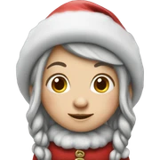Christmas girl gnome sticker