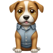 dog wearing a pants sticker