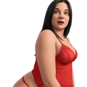 intimate moment in red lingerie sticker