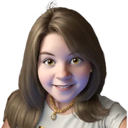 smiling girl with jewelry sticker