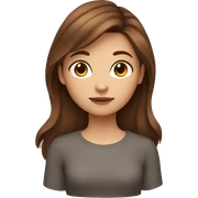 girl with brown hair sticker