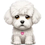 white maltipoo sad sticker