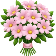 pale pink flower bouquet  sticker