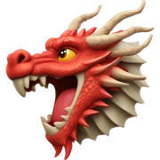 Red Japanese dragon side profile sticker