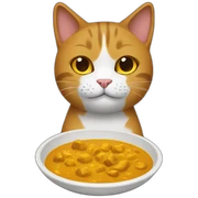 gato con cara de curry+ sticker
