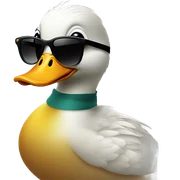 Duck with sunglasses  sticker