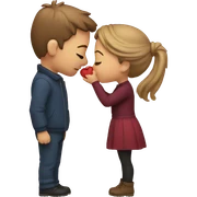 COUPLE kissing sticker