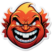 angry laughing sticker