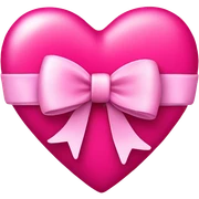pink valentines heart with bow sticker