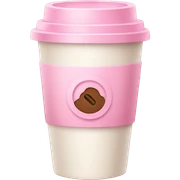 Pastel Pink coffee to go sticker