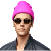 stylish boy with sunglasses sticker