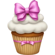 Cupcake with bow sticker
