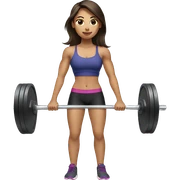 brunette girl lifting weights sticker
