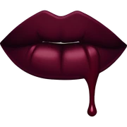 Maroon lipstick mark sticker