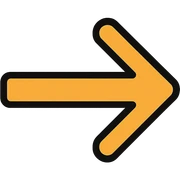 A simple right-pointing arrow icon sticker