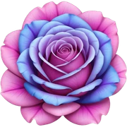 realistic Colorshifting blue,  purple, pink rose sticker