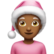 Pink christmas sticker