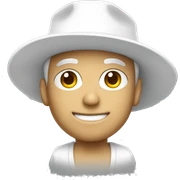 White hat  sticker