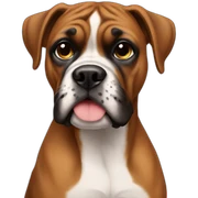 Boxer dog love sticker