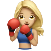 Blonde woman boxing  sticker
